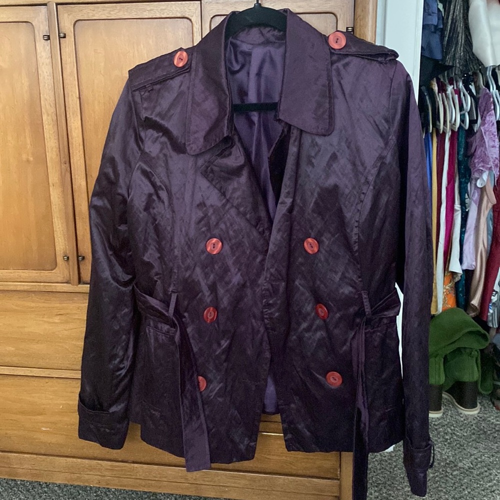 Vintage Made in Italy Purple Shiny Jacket, Size M/L